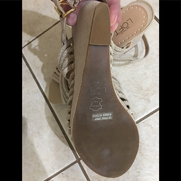 LOFT Strappy Leather Wedges - Picture 5 of 5